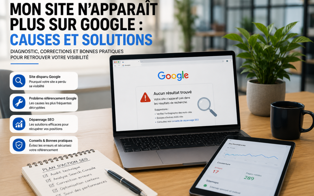 Mon site n’apparaît plus sur Google : causes et solutions