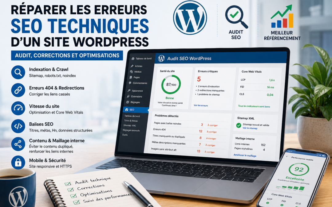 Comment réparer les erreurs SEO techniques d’un site WordPress